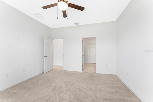3 Oakleaf Way, Palm Coast, FL 32137 - unfurnished bedroom with light colored carpet, baseboards, and ceiling fan