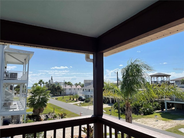balcony featuring a residential view