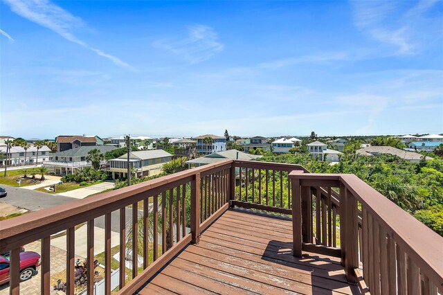 deck featuring a residential view