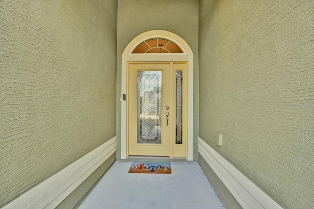 view of exterior entry