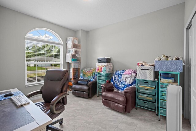 view of home office