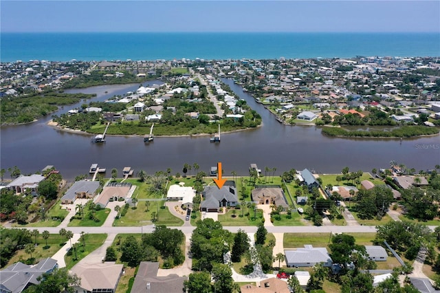 440 Lambert Ave, Flagler Beach, FL 32136 - aerial overview of property's location featuring a nearby body of water and nearby suburban area
