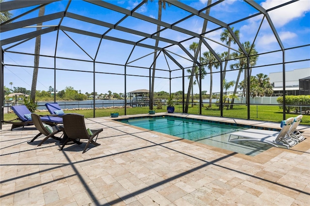 440 Lambert Ave, Flagler Beach, FL 32136 - swimming pool with a patio and a lanai