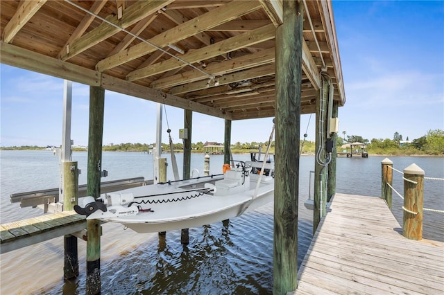 440 Lambert Ave, Flagler Beach, FL 32136 - dock with boat lift and a water view