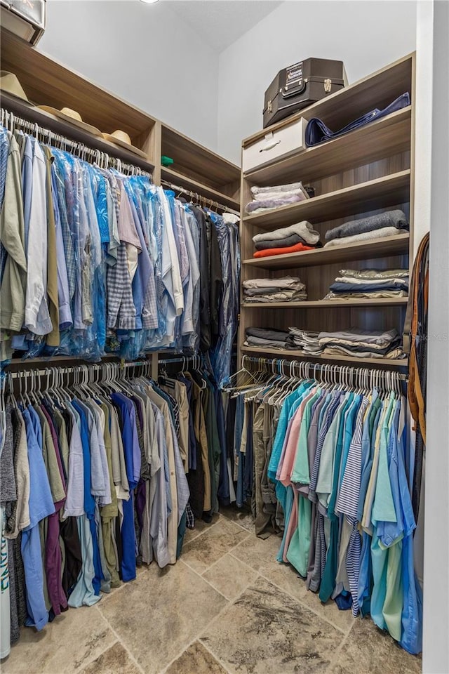 440 Lambert Ave, Flagler Beach, FL 32136 - walk in closet with stone finish flooring