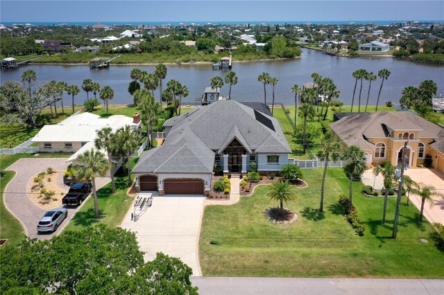440 Lambert Ave, Flagler Beach, FL 32136 - aerial perspective of suburban area featuring a nearby body of water