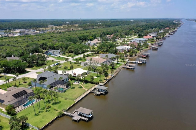 440 Lambert Ave, Flagler Beach, FL 32136 - aerial perspective of suburban area with a nearby body of water