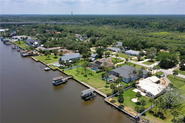 440 Lambert Ave, Flagler Beach, FL 32136 - aerial view of residential area with a nearby body of water and a forest