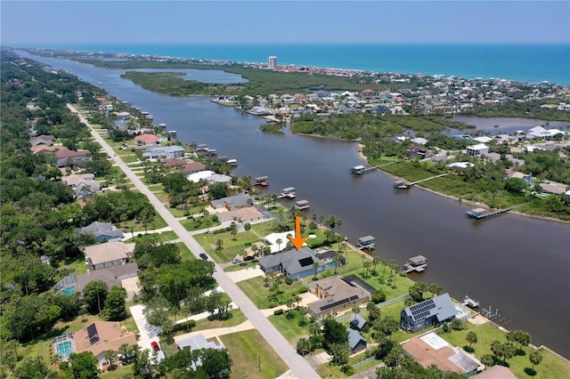 440 Lambert Ave, Flagler Beach, FL 32136 - aerial perspective of suburban area with a nearby body of water