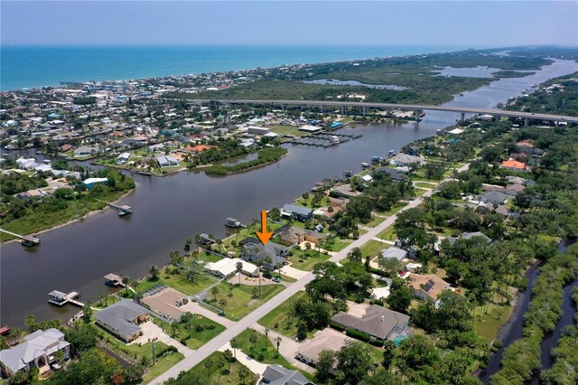 440 Lambert Ave, Flagler Beach, FL 32136 - aerial view of property's location with a nearby body of water and nearby suburban area