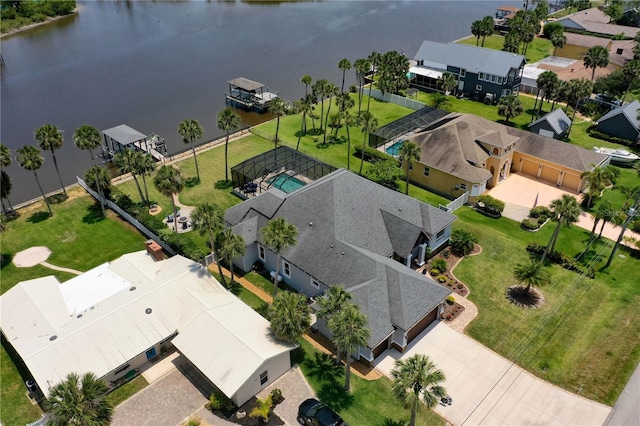 440 Lambert Ave, Flagler Beach, FL 32136 - aerial perspective of suburban area with a large body of water