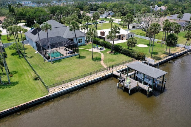 440 Lambert Ave, Flagler Beach, FL 32136 - aerial view of residential area with a large body of water