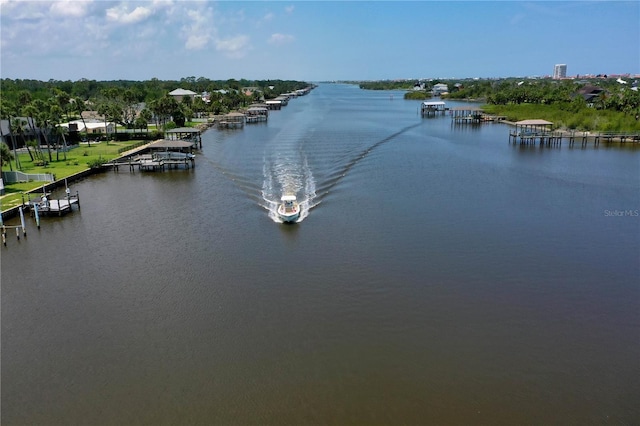440 Lambert Ave, Flagler Beach, FL 32136 - water view featuring a boat dock