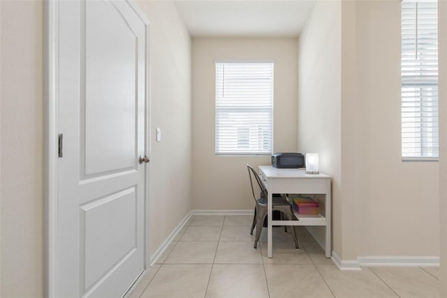 155 Redbud Rd, Palm Coast, FL 32137 - office area with baseboards and light tile patterned floors