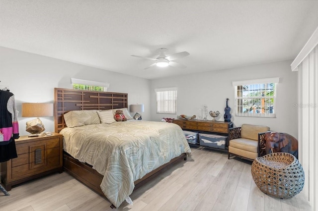940 Lambert Ave, Flagler Beach, FL 32136 - bedroom featuring light wood finished floors and a ceiling fan