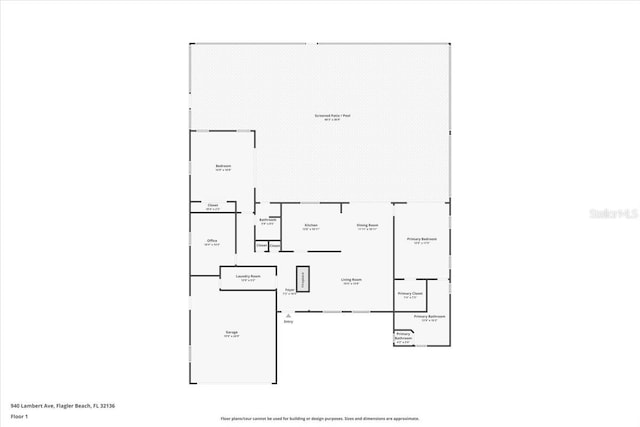 940 Lambert Ave, Flagler Beach, FL 32136 - property floor plan