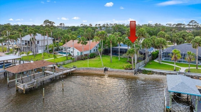 940 Lambert Ave, Flagler Beach, FL 32136 - dock with a water view and a residential view