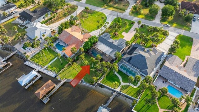 940 Lambert Ave, Flagler Beach, FL 32136 - aerial perspective of suburban area with a pool area