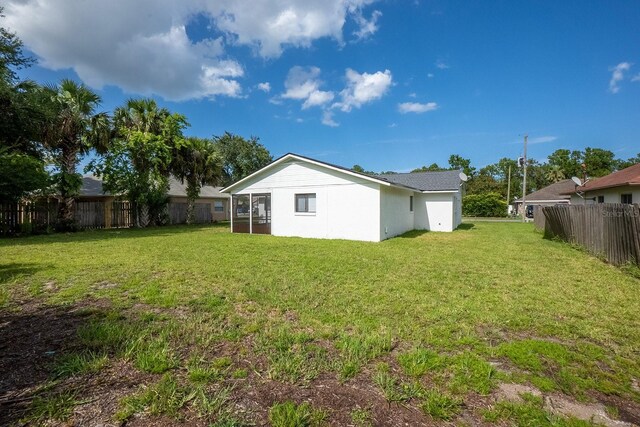 13 Whittington Dr, Palm Coast, FL 32164 - fenced yard featuring a sunroom