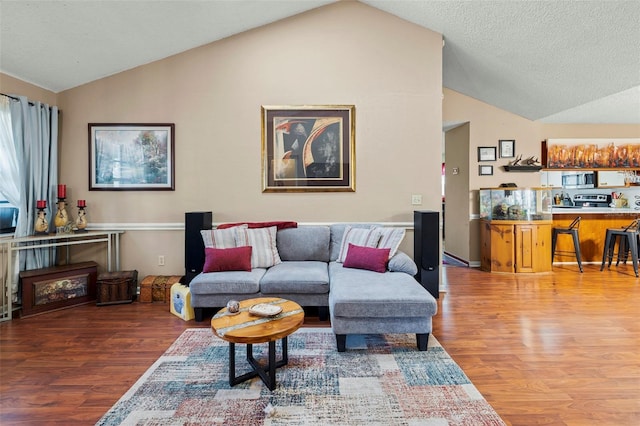 27 Black Hawk Pl, Palm Coast, FL 32137 - living area featuring vaulted ceiling and wood finished floors