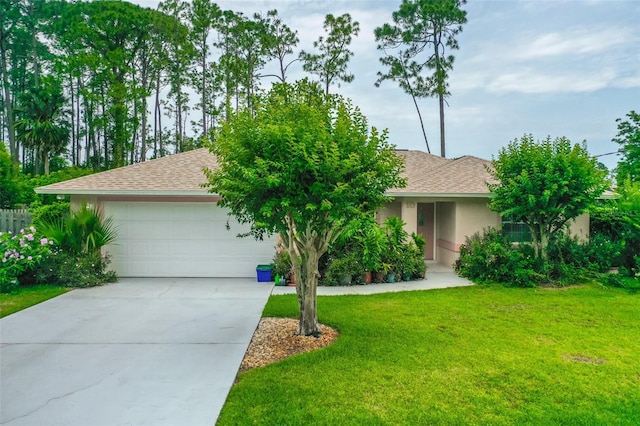 10 Eastwood Dr, Palm Coast, FL 32164 - view of front of property featuring roof with shingles, a front yard, and driveway
