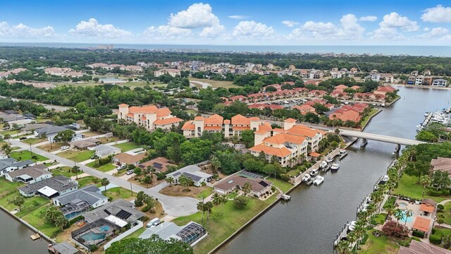 200 Bella Harbor Ct Unit 105, Palm Coast, FL 32137 - aerial view of property's location featuring a large body of water and nearby suburban area