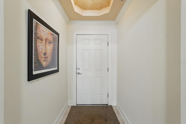 200 Bella Harbor Ct Unit 105, Palm Coast, FL 32137 - doorway to outside with baseboards and ornamental molding