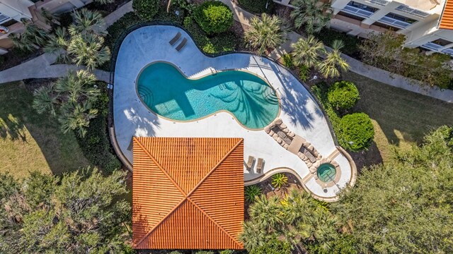 200 Bella Harbor Ct Unit 105, Palm Coast, FL 32137 - drone / aerial view of a pool