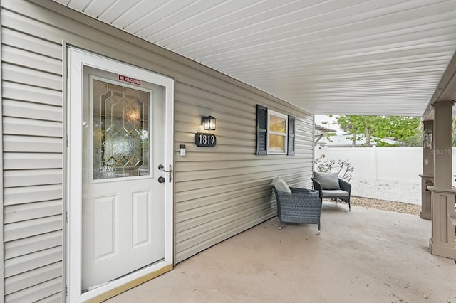 1819 S Flagler Ave, Flagler Beach, FL 32136 - doorway to property with fence
