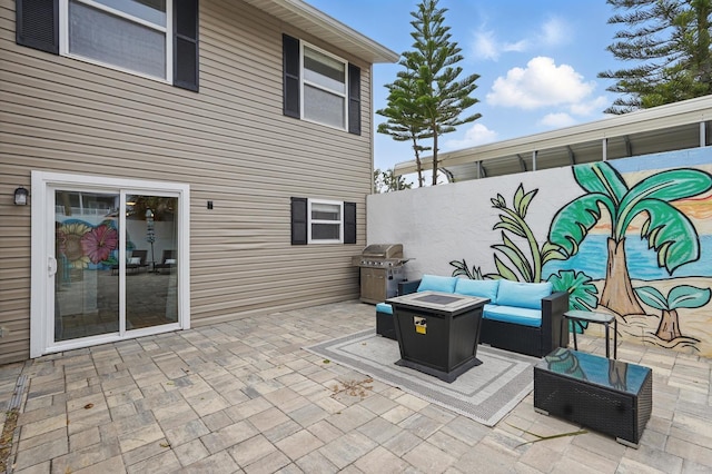 1819 S Flagler Ave, Flagler Beach, FL 32136 - view of patio featuring an outdoor living space