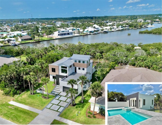 807 N Flagler Ave, Flagler Beach, FL 32136 - aerial perspective of suburban area with a nearby body of water