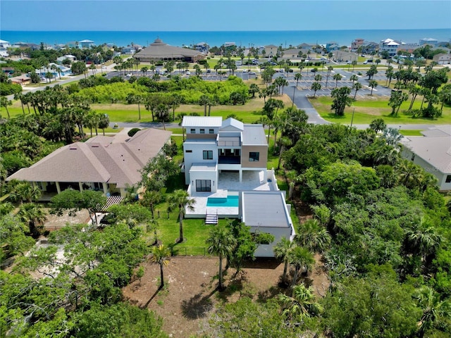 807 N Flagler Ave, Flagler Beach, FL 32136 - aerial view of residential area with a pool and a nearby body of water