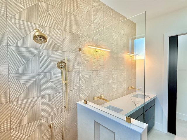 807 N Flagler Ave, Flagler Beach, FL 32136 - full bathroom featuring a sink and walk in shower