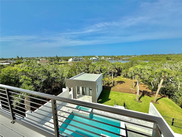807 N Flagler Ave, Flagler Beach, FL 32136 - balcony featuring view of pool