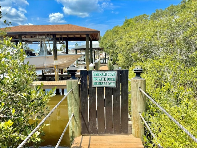 807 N Flagler Ave, Flagler Beach, FL 32136 - dock featuring boat lift