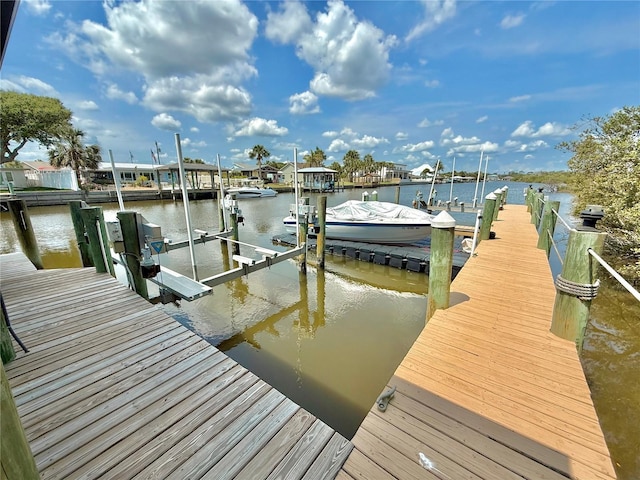 807 N Flagler Ave, Flagler Beach, FL 32136 - dock with boat lift and a water view