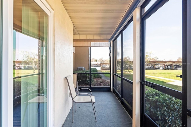 view of sunroom