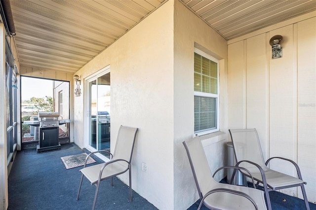 view of patio featuring area for grilling