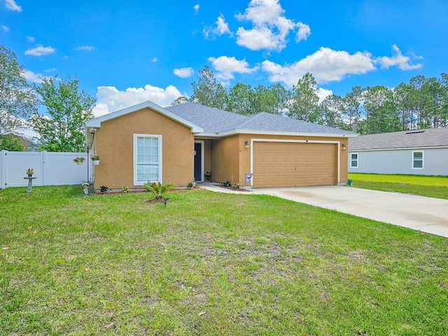 7 Bunker View Dr, Palm Coast, FL 32137 - ranch-style house featuring stucco siding, an attached garage, and concrete driveway