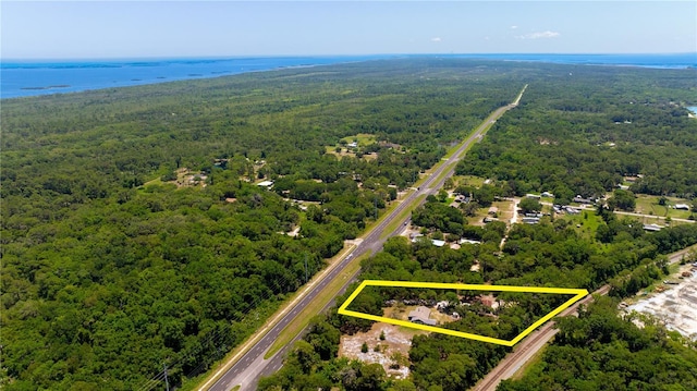 486 S US Highway 1, Oak Hill, FL 32759 - aerial view of property's location with a forest and property boundaries highlighted