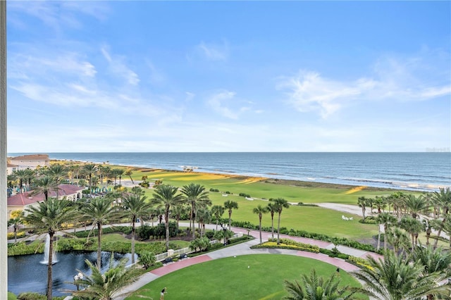 view of property location with a large body of water