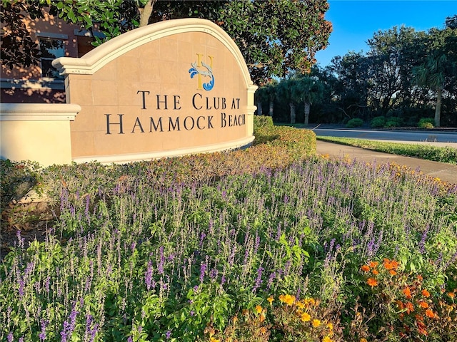 view of community sign