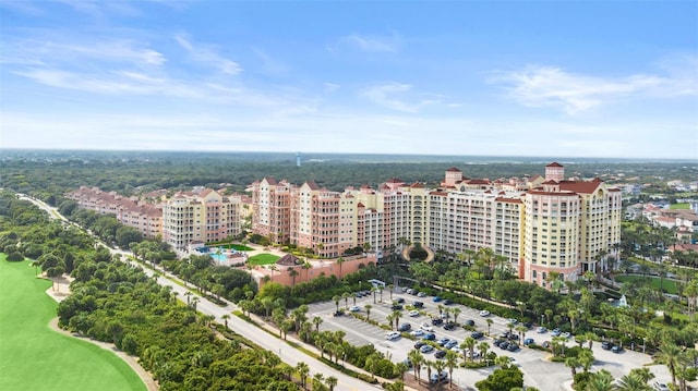 drone / aerial view of apartment complex