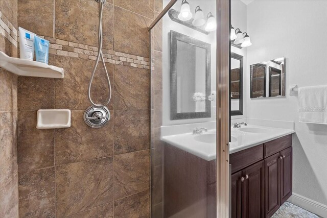 70 Riverview Bnd S Unit 715, Palm Coast, FL 32137 - bathroom with tiled shower and vanity