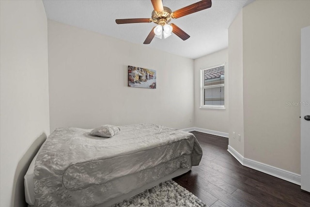 70 Riverview Bnd S Unit 715, Palm Coast, FL 32137 - bedroom featuring wood finished floors, baseboards, and ceiling fan