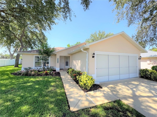 613 Clairmont Ln, South Daytona, FL 32119 - ranch-style home featuring stucco siding, concrete driveway, and a garage