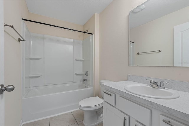 25 Red Top Ln, Palm Coast, FL 32164 - full bathroom featuring tile patterned floors, toilet, vanity, and bathtub / shower combination