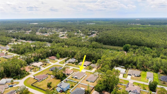 25 Red Top Ln, Palm Coast, FL 32164 - aerial perspective of suburban area with a forest