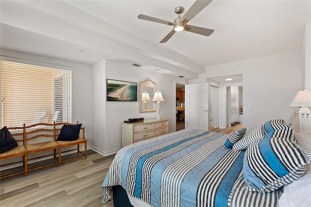 80 Surfview Dr Unit 718, Palm Coast, FL 32137 - bedroom featuring light wood-style floors and a ceiling fan