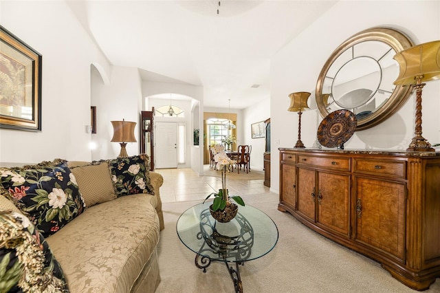 91 Breeze Hill Ln, Palm Coast, FL 32137 - living room with arched walkways and baseboards